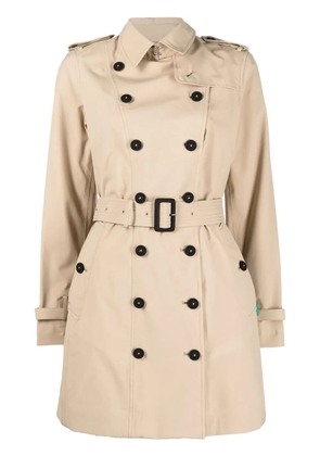 Save The Duck double-breasted lightweight trench coat - Brown