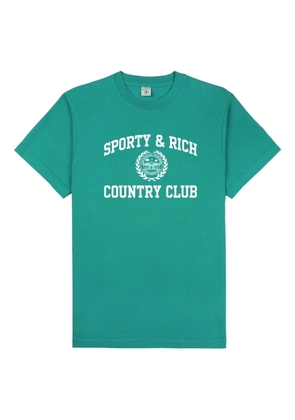 Sporty & Rich graphic-print cropped T-shirt - Green