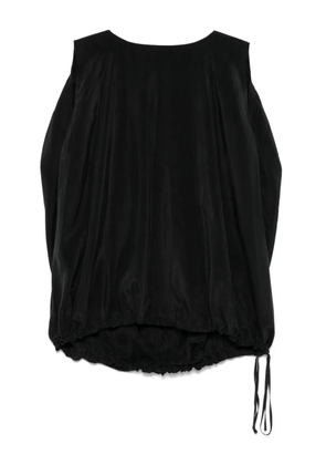 Another Tomorrow drawstring top - Black