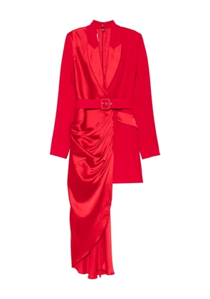 SILK LOVE & LACE Alexa draped-overlay mini dress - Red