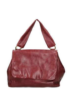 A.S.98 flap leather shoulder bag - Red