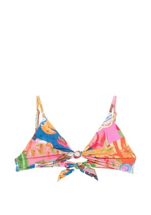 FARM Rio graphic-print bikini top - Pink
