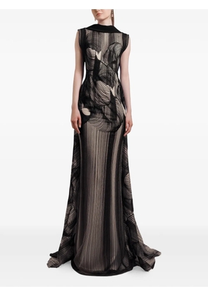 Gemy Maalouf embroidered maxi dress - Neutrals