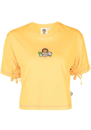 A BATHING APE® logo-print T-shirt - Yellow