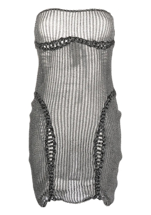 Isa Boulder crochet knit dress - Black
