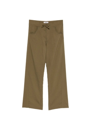 DARKPARK Iris Paper Bag drawstring striped trousers - Green