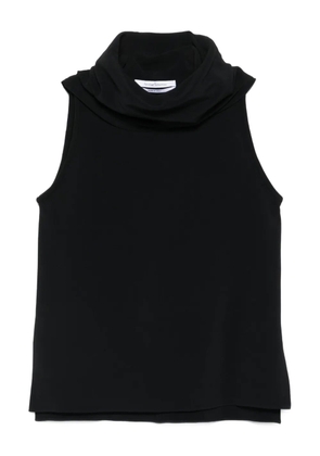 Another Tomorrow cowl-neck tank top - Black