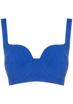 Lenny Niemeyer V-neck cropped top - Blue
