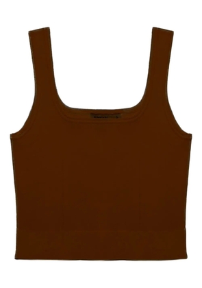 Simkhai Uri square-neck ribbed top - Brown