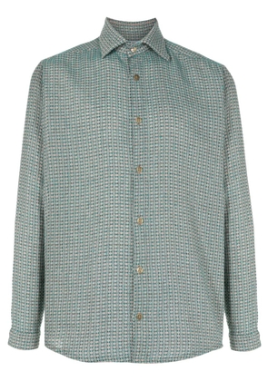 Amir Slama logo-engraved jacquard shirt - Green