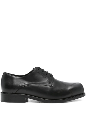Stefan Cooke slashed square toe derby shoes - Black