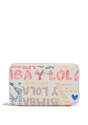 Bimba y Lola logo-print zip-around wallet - Neutrals