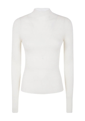 TWINSET ribbed high-neck sweater - White