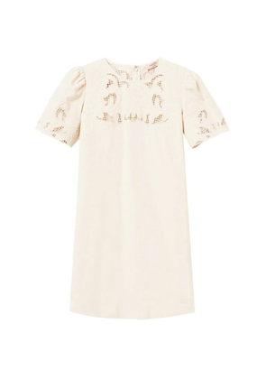 TWINSET embroidered mini dress - Neutrals