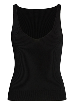 Another Tomorrow ribbed-knit tank top - Black