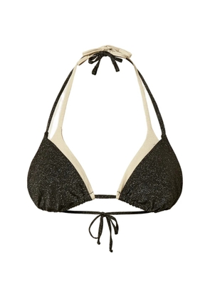 TWINSET two-tone triangle bikini top - Black