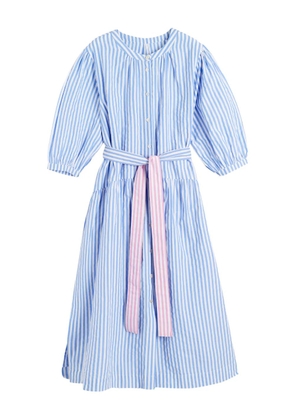 Chinti & Parker striped-pattern belted midi dress - Blue