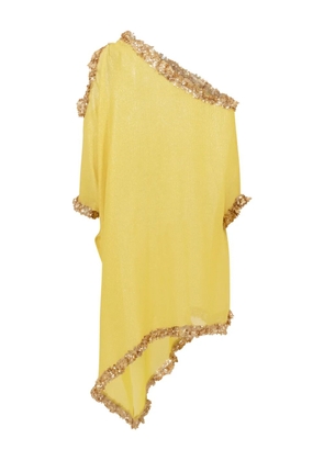 SANA OSMANI Arez sequin-embellished mini dress - Yellow