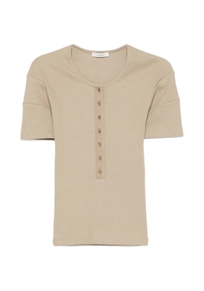 LEMAIRE buttoned T-shirt - Neutrals