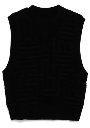 TEAM WANG design Choices jacquard vest - Black