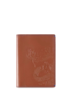 Shanghai Tang Chinese Dragon passport holder - Brown