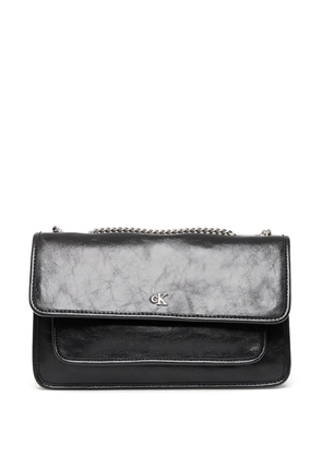 Calvin Klein Jeans logo-lettering shoulder bag - Black