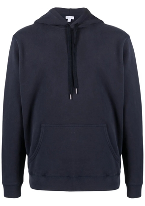 Sunspel drawstring-fastening cotton hoodie - Blue