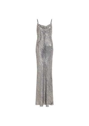 Jenny Packham Foxx embellished dress - Silver