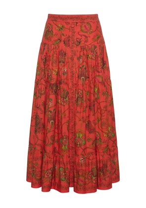 Cara Cara Margarita midi skirt - Red