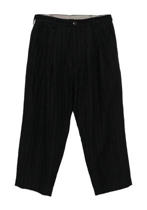 Ziggy Chen striped trousers - Brown