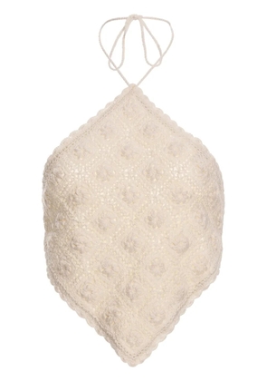 Agua Bendita Flower tank top - White