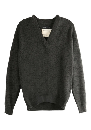 Frenckenberger V-neck mélange sweater - Grey