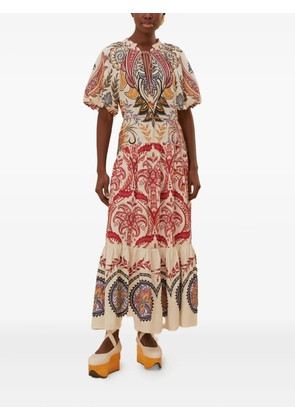 FARM Rio paisley-motif midi dress - Neutrals