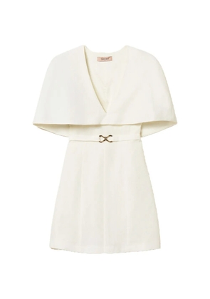 TWINSET cape belted mini dress - White