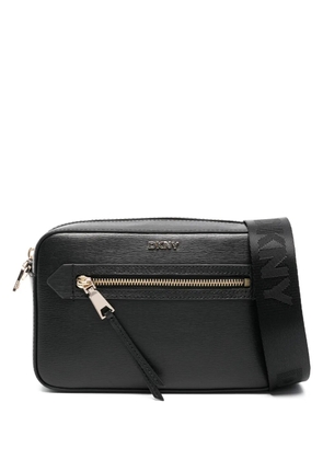 DKNY logo-lettering cross body bag - Black