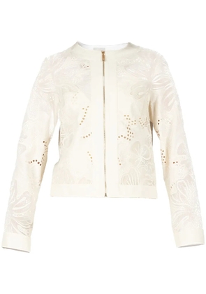 Elie Saab broderie-anglaise jacket - White