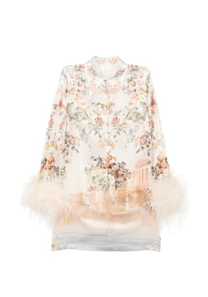 Camilla Twilight In Istanbul mini shirt dress - Neutrals