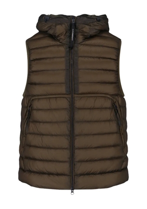C.P. Company goggle hooded down gilet - Brown