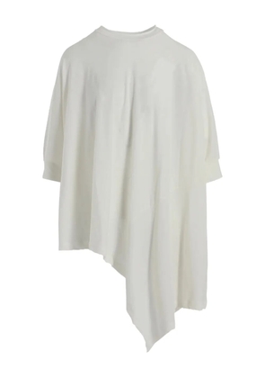 Y's asymmetric crew-neck T-shirt - White