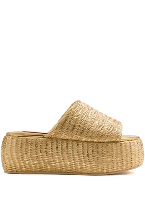 Simon Miller metallic-finish slides - Gold