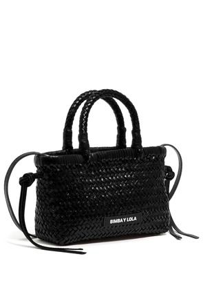 Bimba y Lola mini interwoven tote bag - Black
