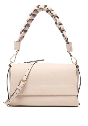 Coccinelle braided-handle leather shoulder bag - Neutrals
