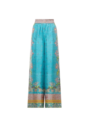 Pierre-Louis Mascia floral-print trousers - Blue