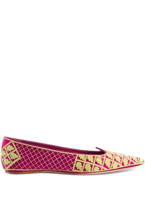 Giambattista Valli embroidered ballet flats - Pink