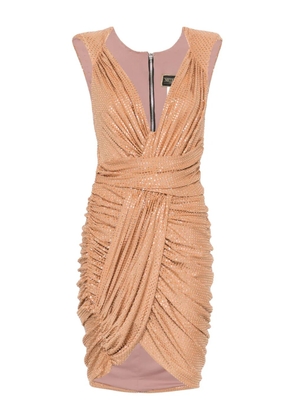 MITILIANE COUTURE crystal-embellished mini dress - Brown