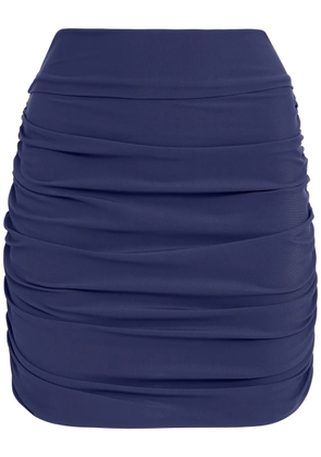 Amir Slama draped mini skirt - Blue