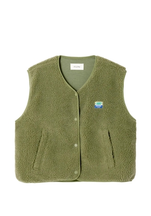 American Vintage logo-patch sleeveless gilet - Green