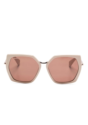 Max Mara Eyewear geometric-frame sunglasses - Neutrals