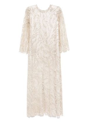 SHATHA ESSA all-over embellished dress - Pink