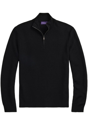 Ralph Lauren Purple Label half-zip wool jumper - Black